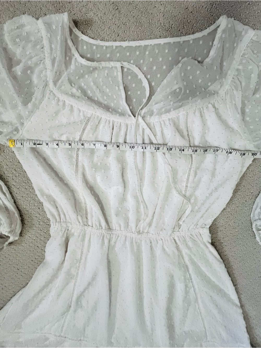 Cupcakes & Cashmere White Silver Dot Detail Long Sleeve Dress - Picture 4 of 5